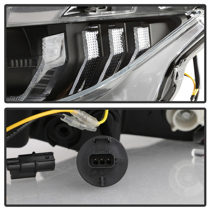 Spyder 16-18 Honda Civic 4Dr w/LED Seq Turn Sig Lights Proj Headlight - Black - PRO-YD-HC16-SEQ-BK - Bull Strap