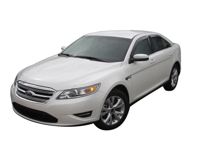 AVS 10-18 Ford Taurus Ventvisor Outside Mount Window Deflectors 4pc - Smoke - Bull Strap