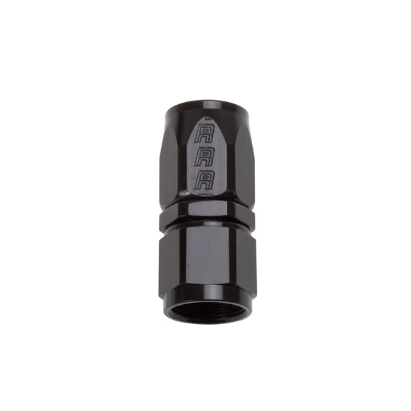 Russell Performance -8 AN Black Straight Full Flow Hose End - Bull Strap