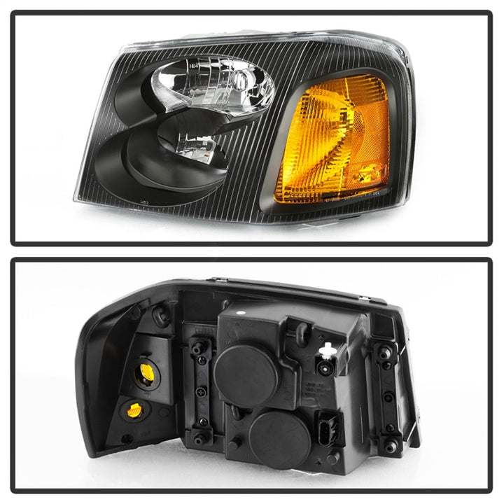 xTune 02-09 GMC Envoy OEM Style Headlights - Black (HD-JH-GEN02-AM-BK) - Bull Strap