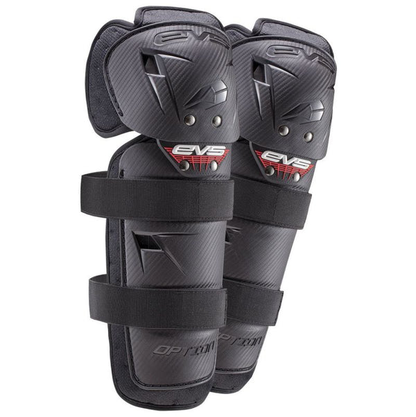 EVS Option Knee Guard Black - Youth - Bull Strap