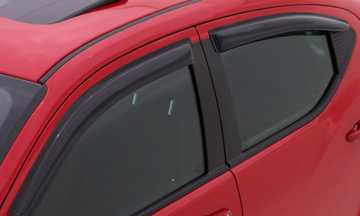 AVS 16-18 Honda Civic Coupe Ventvisor Outside Mount Window Deflectors 4pc - Smoke - Bull Strap