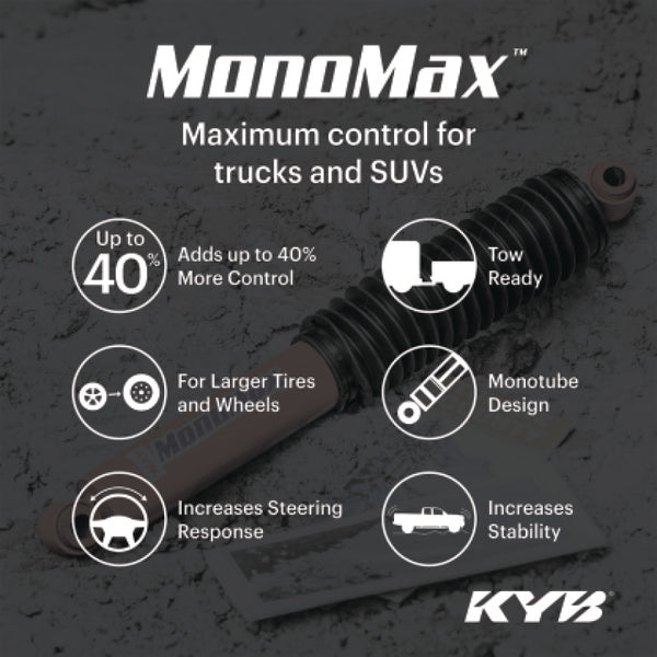 KYB 19-23 Ford Ranger MonoMax Gas Strut - Front - Bull Strap