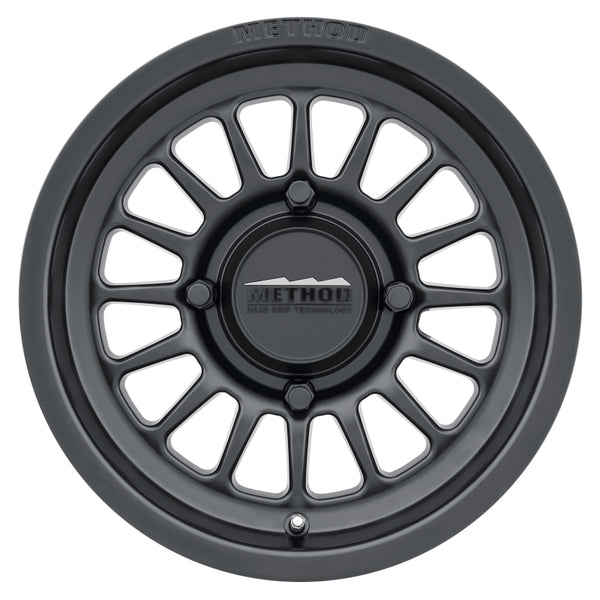 Method MR411 Bead Grip 14x7 / 4+3/13mm Offset / 4x156 / 132mm CB Matte Black Wheel - Bull Strap
