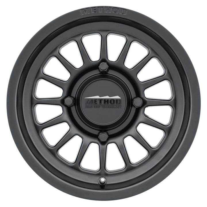 Method MR411 Bead Grip 14x7 / 4+3/13mm Offset / 4x156 / 132mm CB Matte Black Wheel - Bull Strap