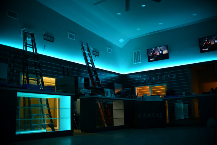 Oracle Exterior Black Flex LED 12in Strip - RGB ColorSHIFT - Bull Strap