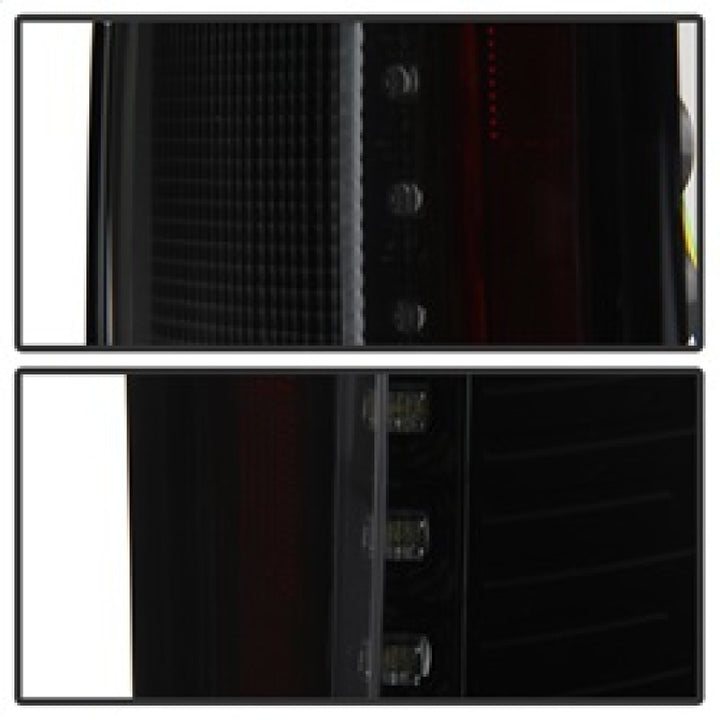Spyder 15-17 Ford F-150 LED Tail Lights (w/Blind Spot) - Black Smoke (ALT-YD-FF15015BS-LBLED-BSM) - Bull Strap