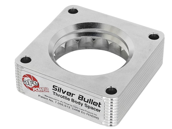 aFe Silver Bullet Throttle Body Spacer 03-06 Nissan 350Z V6 3.5L (VQ35DE) - Bull Strap