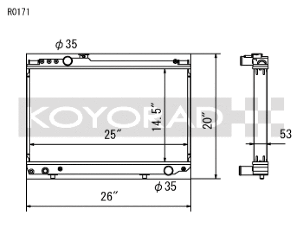 Koyo 86-92 Toyota Supra NA/Turbo MT Only (USDM Vehicles Req. M16x1.5 Plug) Radiator - Bull Strap
