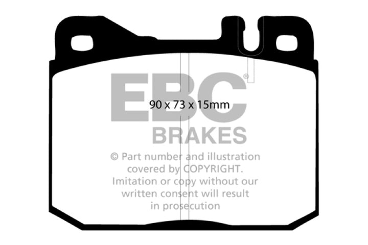 EBC 76-79 Mercedes-Benz 230 Redstuff Front Brake Pads - Bull Strap