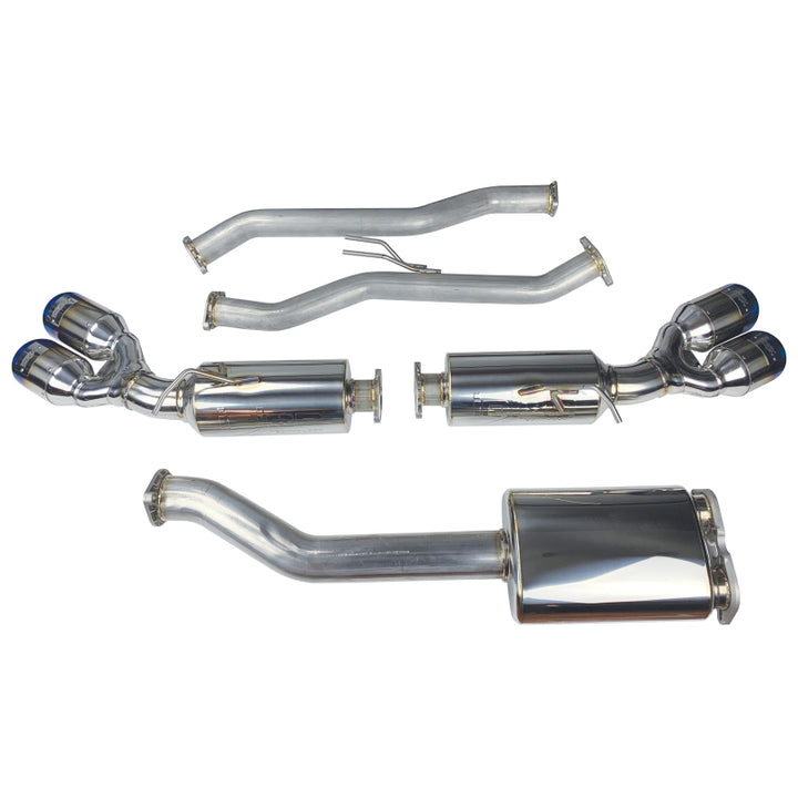 Injen 10-13 Hyundai Genesis Coupe 2.0L(t) 4cyl SS Exhaust w/ 76mm Y-Pipe Resonator/Molded SS Flanges - Bull Strap