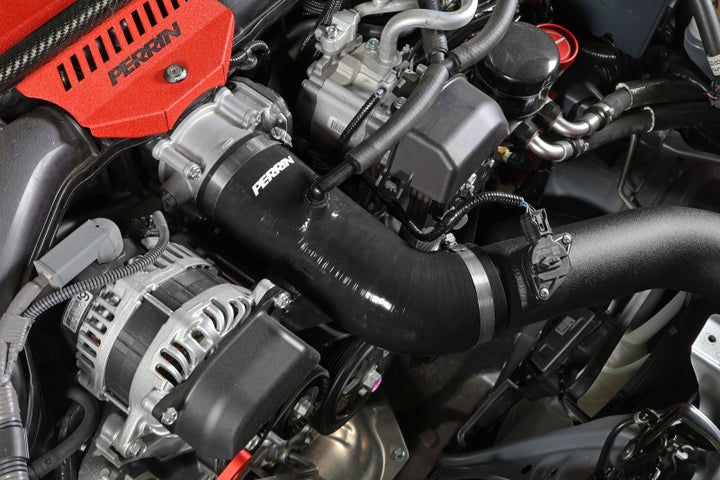PERRIN 22-25 Subaru BRZ / Toyota GR86 Inlet Hose - Black - Bull Strap
