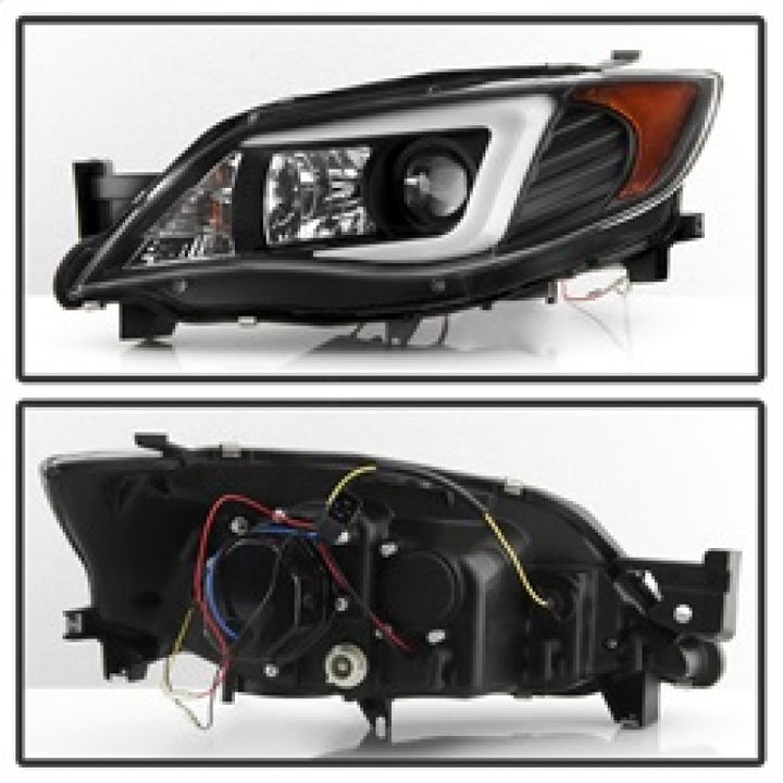 Spyder Subaru WRX 08-09 Projector Headlights - Halogen Model Only - Black PRO-YD-SWRX08-LBDRL-BK - Bull Strap
