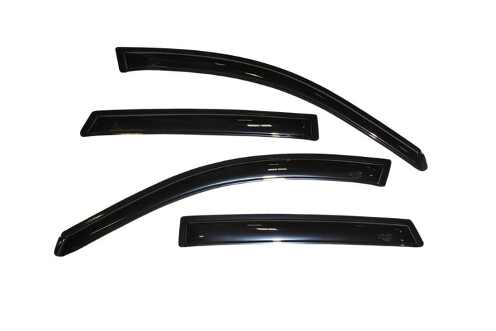 AVS 03-08 Pontiac Vibe Ventvisor Outside Mount Window Deflectors 4pc - Smoke - Bull Strap