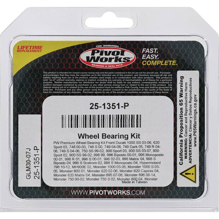 Pivot Works BMW/Ducati/Monster Premium Wheel Bearing - Bull Strap