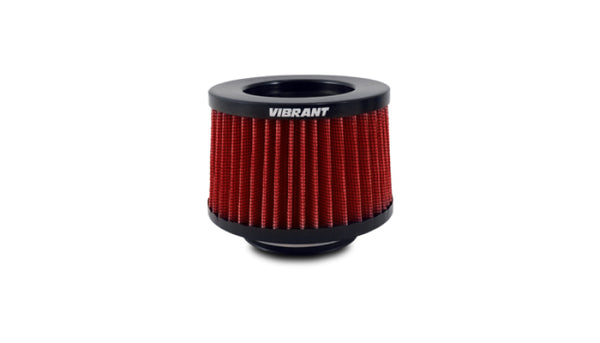 Vibrant The Classic Perf Air Filter 4.75in O.D. Cone x 3-5/8in Tall x 4in inlet I.D. Turbo Outlets - Bull Strap
