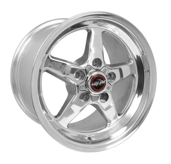Race Star 92 Drag Star 15x10.00 5x4.50bc 7.25bs Direct Drill Polished Wheel - Bull Strap