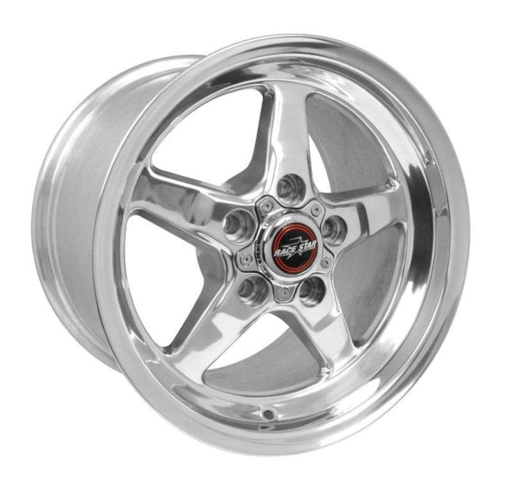 Race Star 92 Drag Star 15x10.00 5x4.75bc 7.25bs Direct Drill Polished Wheel - Bull Strap