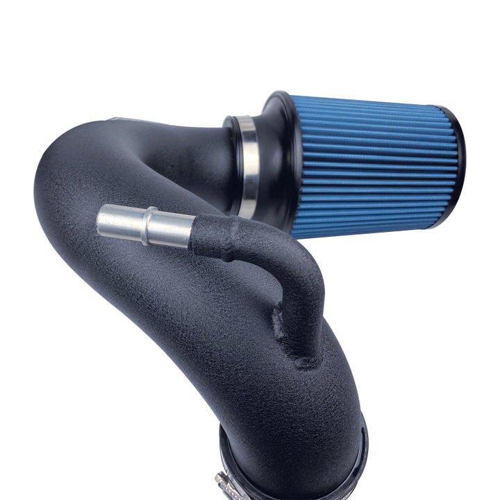 Injen 19-20 Ford Ranger L4 2.3L Turbo Wrinkle Black PF Cold Air Intake - Bull Strap