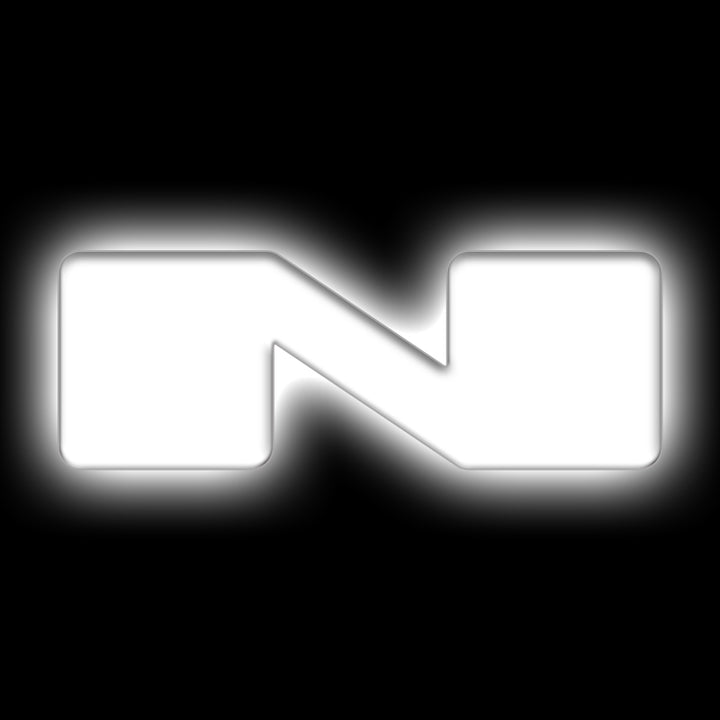 ORACLE Lighting Universal Illuminated LED Letter Badges - Matte Wht Surface Finish - N - Bull Strap