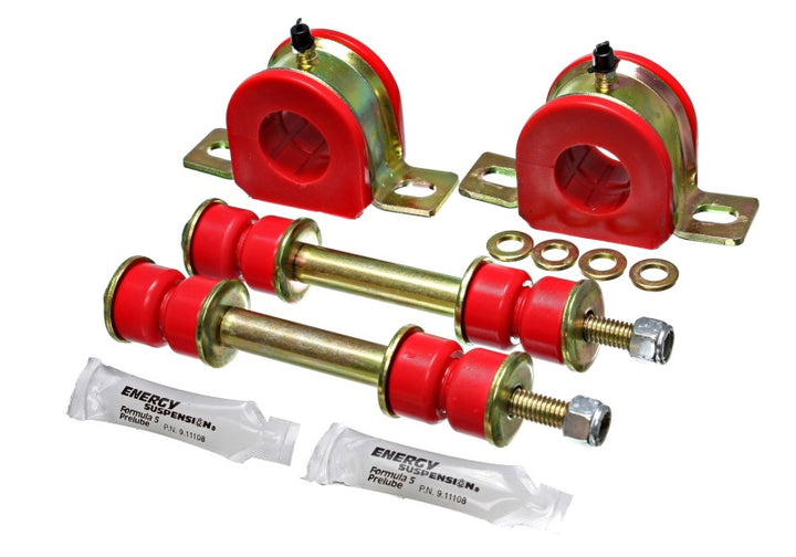Energy Suspension 85-89 Ford Astro Van 2WD 1-1/4in Front Sway Bar Bushing Set - Red - Bull Strap
