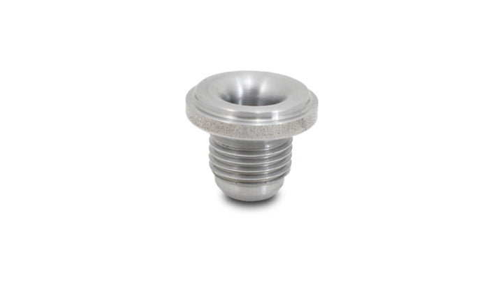 Vibrant -12 AN Male Weld Bung (1-3/8in Flange OD) - Mild Steel - Bull Strap