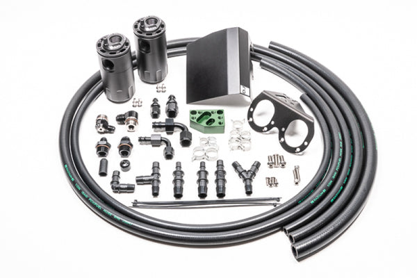Radium 02-21 Subaru EJ-Series Fluid Lock Turbo Dual Catch Can Kit - Bull Strap