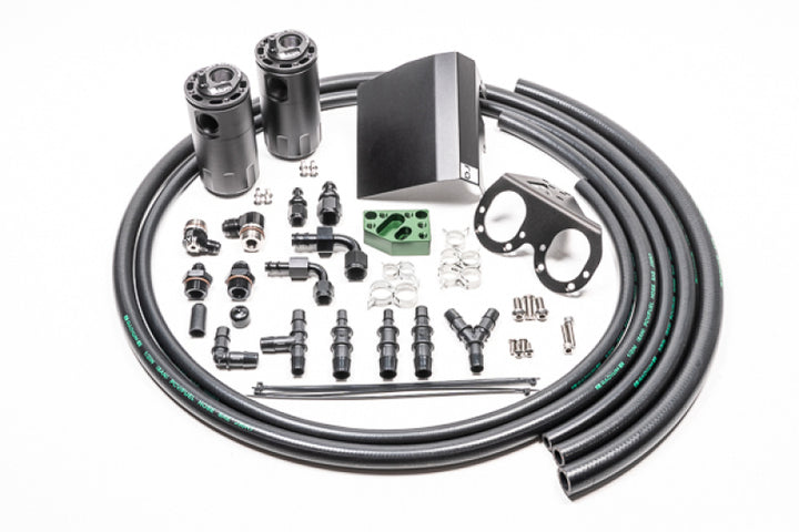 Radium 02-21 Subaru EJ-Series Fluid Lock Turbo Dual Catch Can Kit - Bull Strap