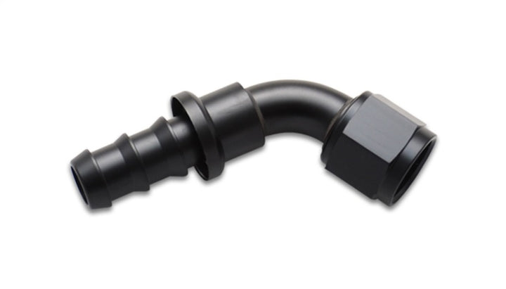Vibrant Push-On 60 Degree Hose End Elbow FittingSize -12AN - Bull Strap