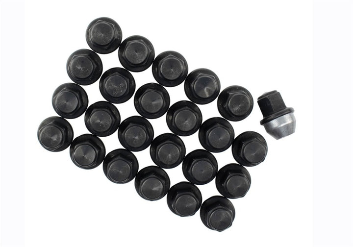 Ford Racing M14 x 1.5 Black Lug Nut - Set of 24 - Bull Strap