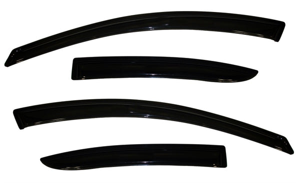 AVS 10-13 Mazda 3 Ventvisor Outside Mount Window Deflectors 4pc - Smoke - Bull Strap