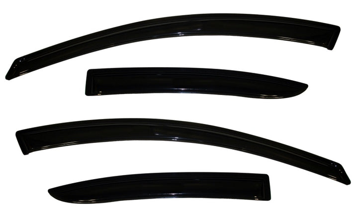 AVS 10-13 Mazda 3 Ventvisor Outside Mount Window Deflectors 4pc - Smoke - Bull Strap