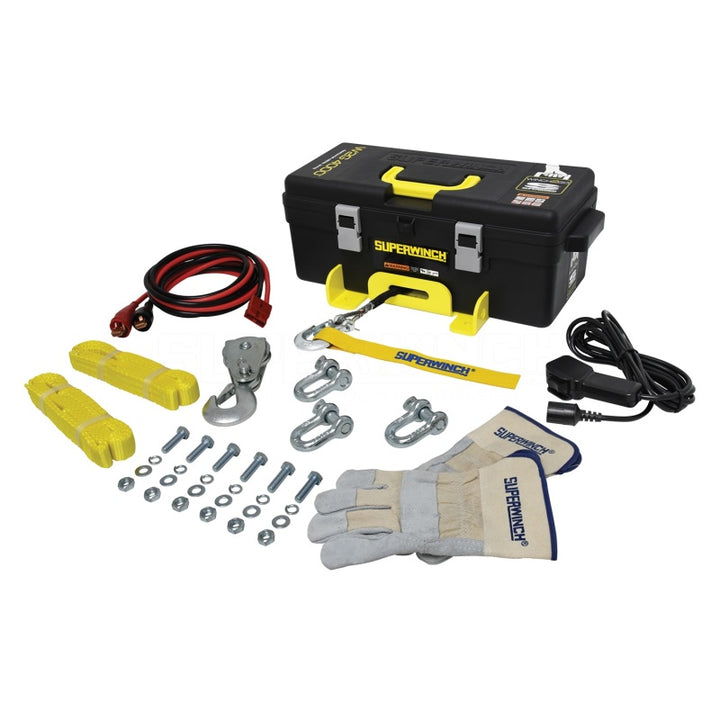 Superwinch 4000 LBS 12V DC 3/16in x 50ft Synthetic Rope Winch2Go - Bull Strap
