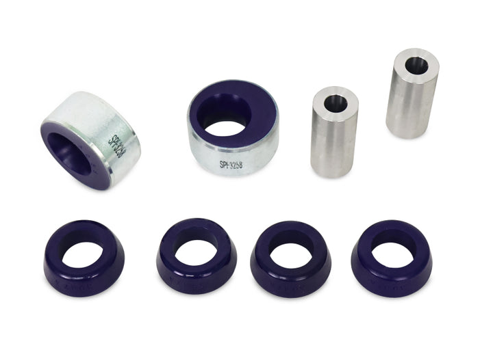SuperPro 04-11 Mazda RX-8 Camber Adjustable Rear LCA Inner Bushing Kit & Caster - Stainless Hardware - Bull Strap