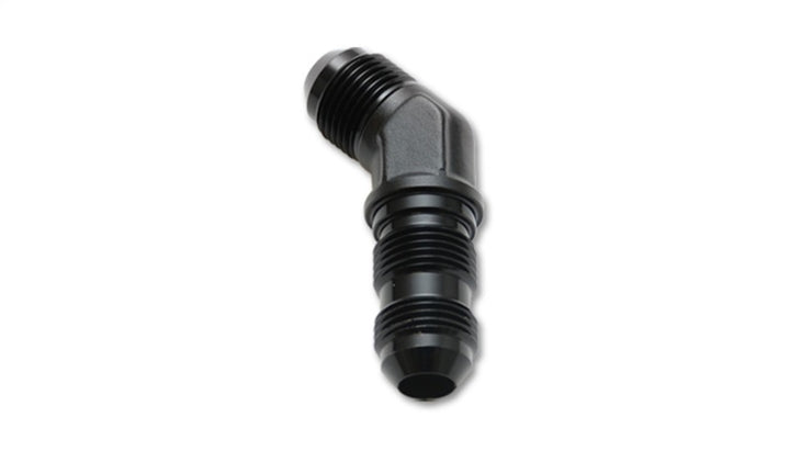 Vibrant -8AN Bulkhead Adapter 45 Degree Elbow Fitting - Anodized Black Only - Bull Strap