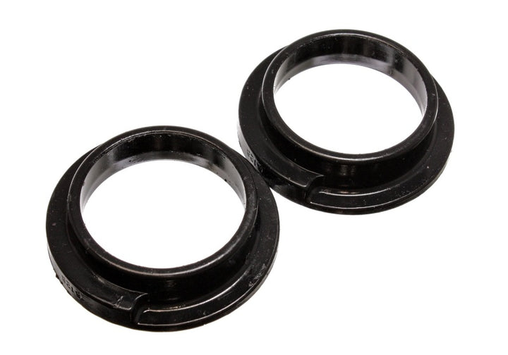 Energy Suspension Universal 3in ID 4 5/16in OD 1 1/8in H Black Coil Spring Isolators (2 per set) - Bull Strap
