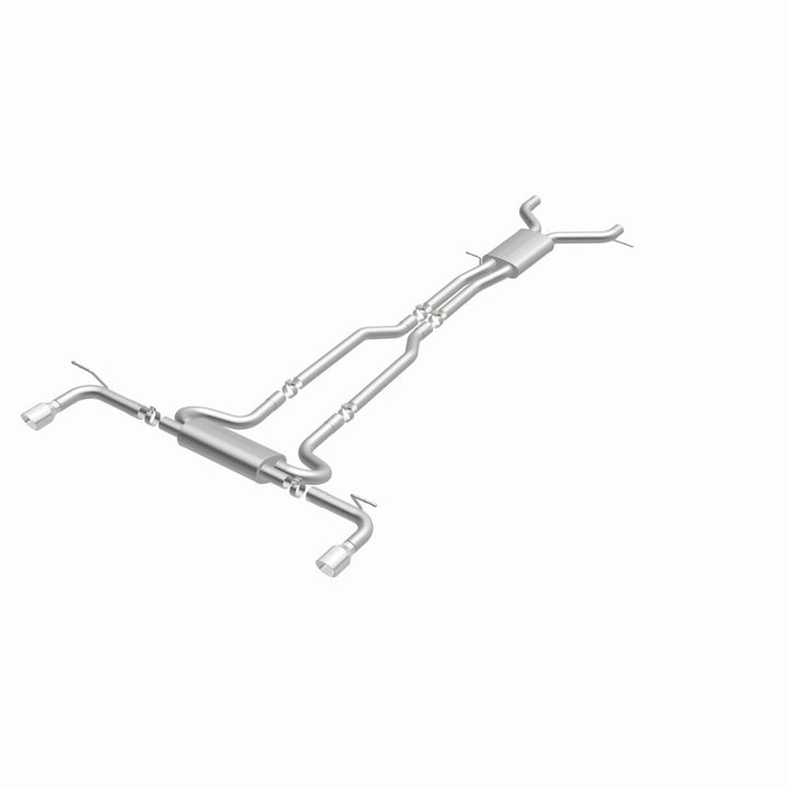MagnaFlow 07 Audi Q7 V8 4.2L Dual Split Rear Exit Stainless Cat-Back Perf Exhaust - Bull Strap