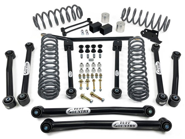 Tuff Country 18-23 Jeep Wrangler JLU (4 door Models Only) 4in Lift Kit EZ-Flex (No Shocks) - Bull Strap