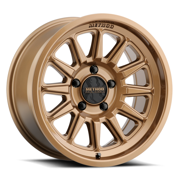 Method MR323 17x8.5 / 6x5.5 BP / 0ET / 4.72in BS / 106.25mm CB - Gloss Bronze Wheel - Bull Strap