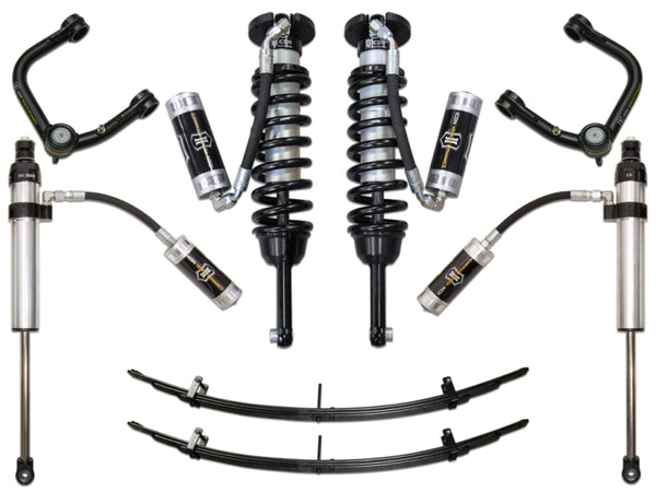 ICON 05-15 Toyota Tacoma 0-3.5in/2016+ Toyota Tacoma 0-2.75in Stg 5 Suspension System w/Tubular Uca - Bull Strap