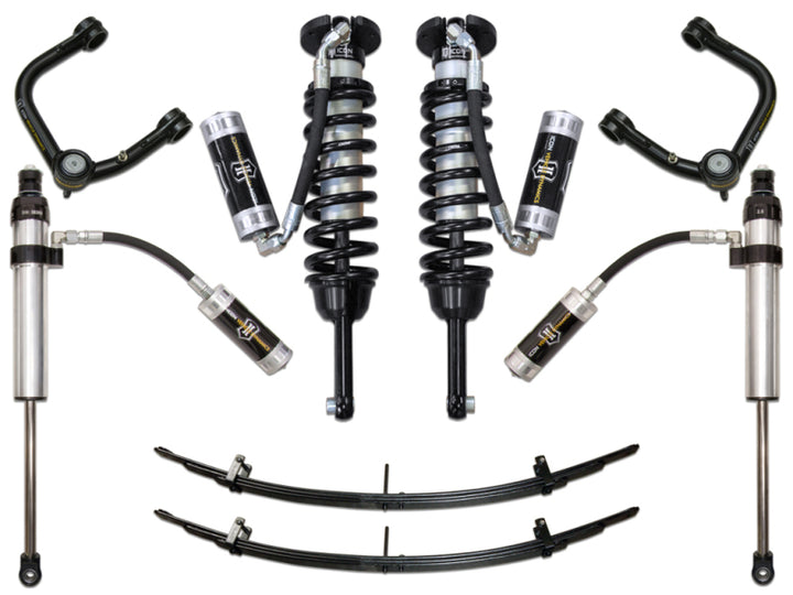 ICON 05-15 Toyota Tacoma 0-3.5in/2016+ Toyota Tacoma 0-2.75in Stg 5 Suspension System w/Tubular Uca - Bull Strap