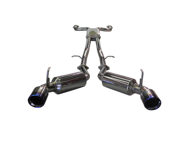 Injen 09-20 Nissan 370Z Dual 60mm SS Cat-Back Exhaust w/ Built In Resonated X-Pipe - Bull Strap