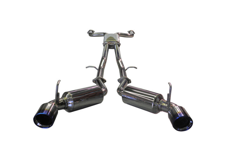 Injen 09-20 Nissan 370Z Dual 60mm SS Cat-Back Exhaust w/ Built In Resonated X-Pipe - Bull Strap