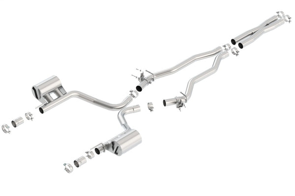 Borla 2015 Dodge Challenger SRT/392 Hemi 6.4L V8 ATAK Catback Exhaust w/ Valves Factory Bezel - Bull Strap