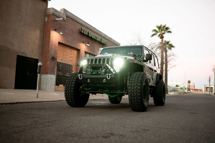 DV8 Offroad 18-22 Jeep Gladiator Wrangler LED Projector Headlights - Bull Strap