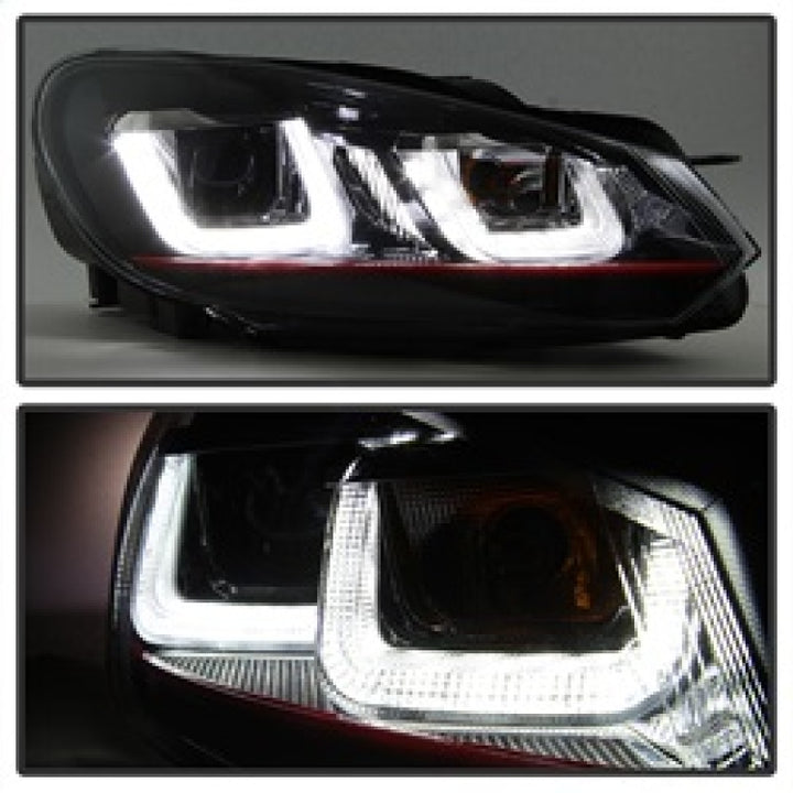 Spyder Volkswagen Golf / GTI 10-13 Version 3 Projector Headlights - Black PRO-YD-VG10V3R-DRL-BK - Bull Strap