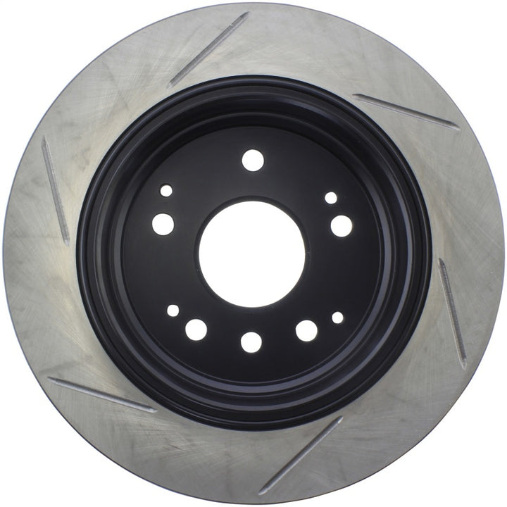 StopTech Power Slot Slotted 04-08 Acura TL/TL-S / 03-09 Honda Element Rear Left Rotor - Bull Strap