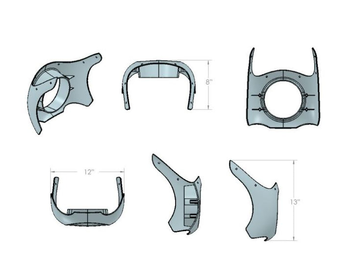 Burly Brand Outlaw Fairing - Bull Strap
