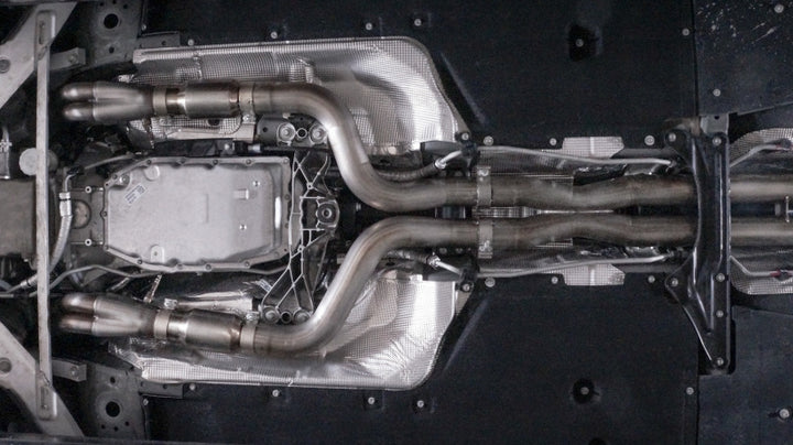 Stainless Works 2016-18 Cadillac CTS-V Sedan Headers 2in Primaries 3in Catted Leads Into X-Pipe - Bull Strap