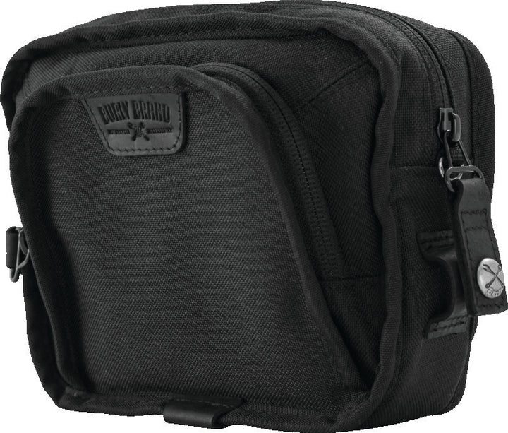 Burly Brand Handlebar Bag - Black - Bull Strap